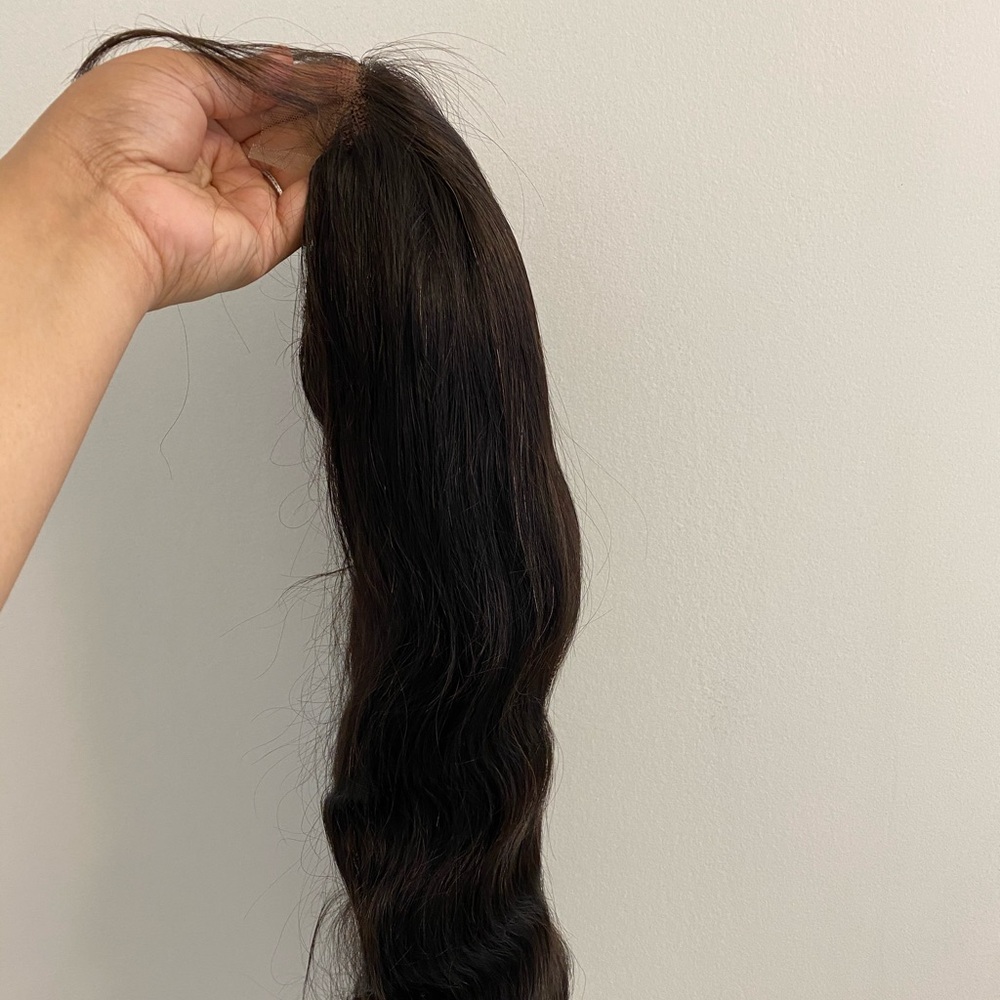 100% Human 22”4x4 lace closure Brazilian bodywave